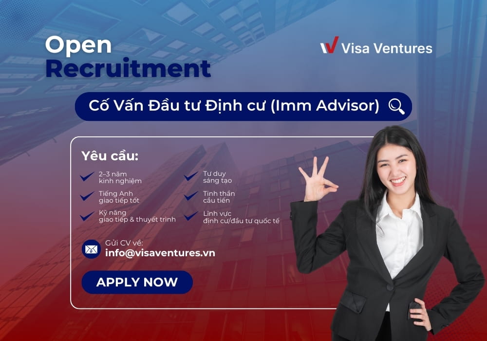 Visa Ventures tuyển dụng cố vấn định cư quốc tế năm 2026 với nhiều cơ hội phát triển