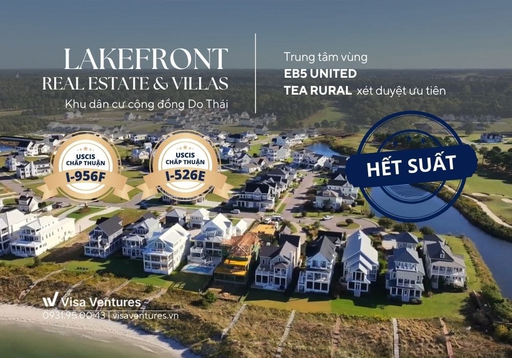 Dự án EB-5 Lakefront do trung tâm vùng EB5 United phát triển tại Hoa Kỳ